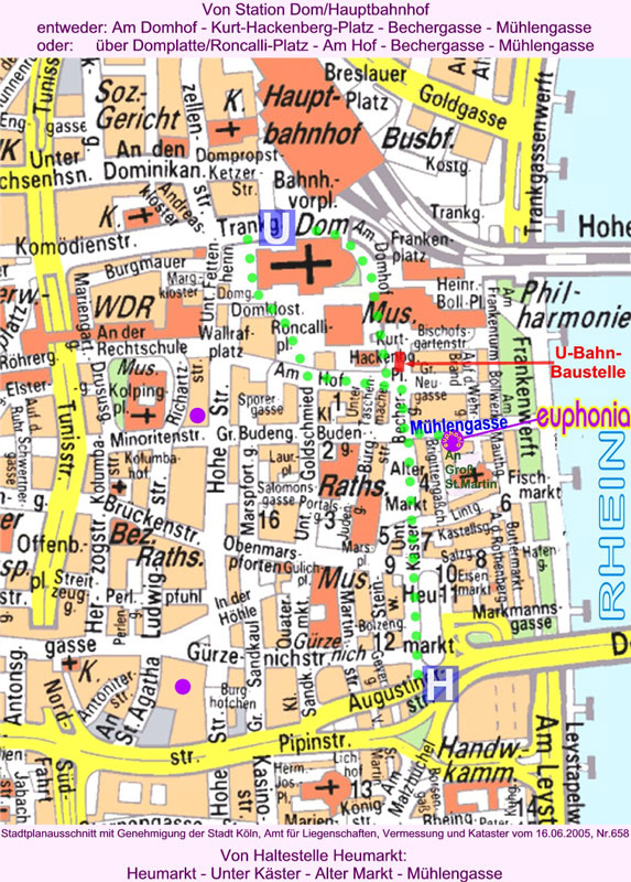 Plan für Fußgänger