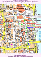 Karte für Fußgänger